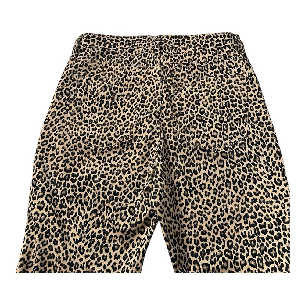 J Crew Pant Size 28 LEOPARD PRINT Zip Button Cropped‎ Stretch Skinny Leg - Picture 5 of 16